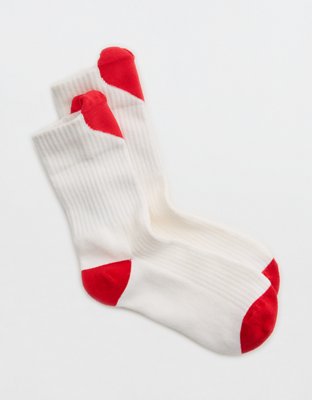 Aerie Ribbed Cotton Crew Socks