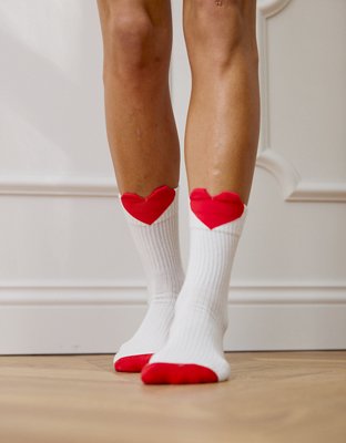 Aerie Ribbed Cotton Crew Socks