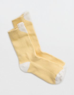 Aerie Ribbed Cotton Crew Socks