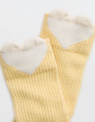 Aerie Ribbed Cotton Crew Socks