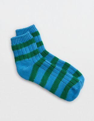 Aerie Knit Stripe Quarter Socks