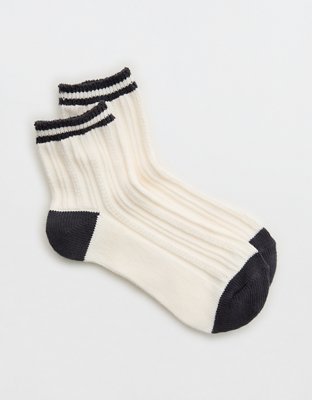 Aerie Pointelle Stripe Quarter Socks