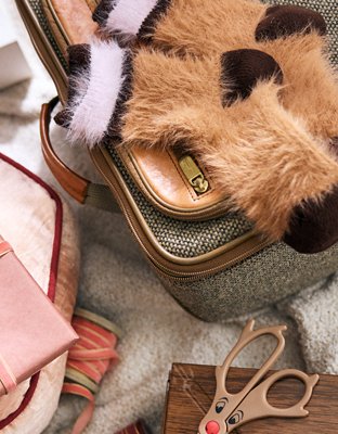 Aerie Multi Fuzzy Crew Socks