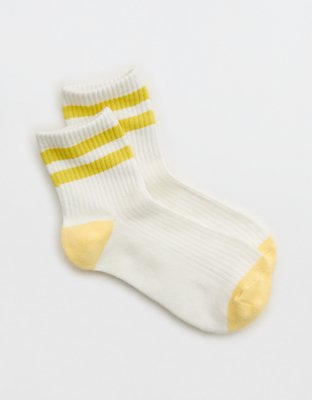 Aerie Striped Quarter Socks