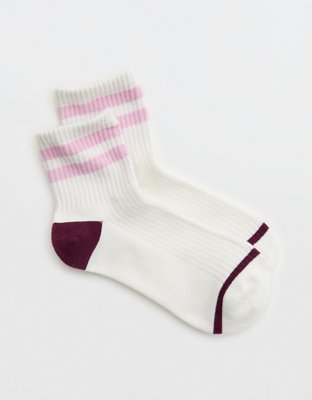 Aerie Striped Quarter Socks