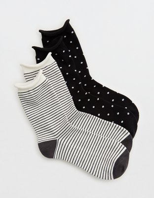 Aerie Rolled Edge Crew Sock 2-Pack