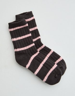 Aerie Chunky Lurex Stripe Crew Socks