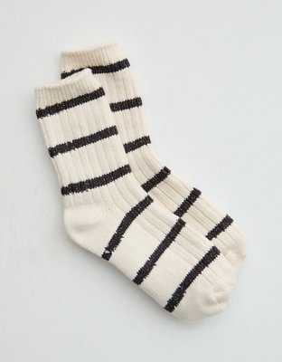 Aerie Chunky Lurex Stripe Crew Socks