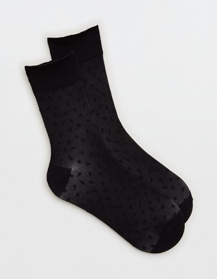 Aerie Mesh Dot Quarter Socks