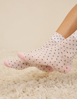 Aerie Mesh Dot Quarter Socks