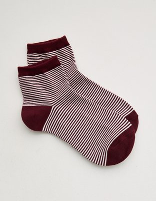 Aerie Striped Cotton Shortie Socks