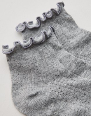 Aerie Pointelle Cotton Shortie Socks