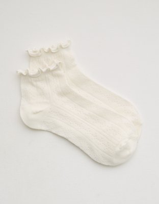 Aerie Pointelle Cotton Shortie Socks