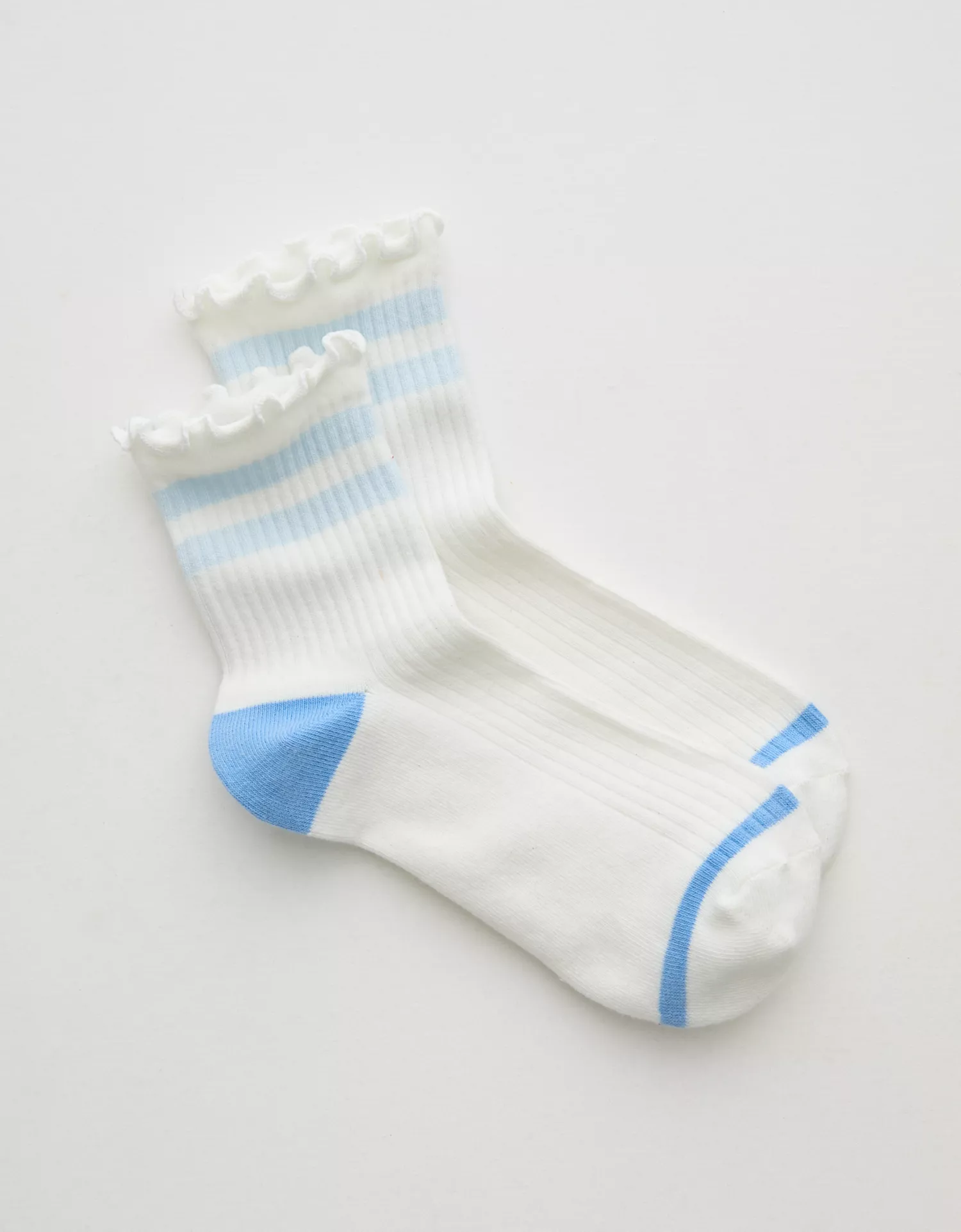 Aerie Lettuce Edge Everyday Quarter Socks