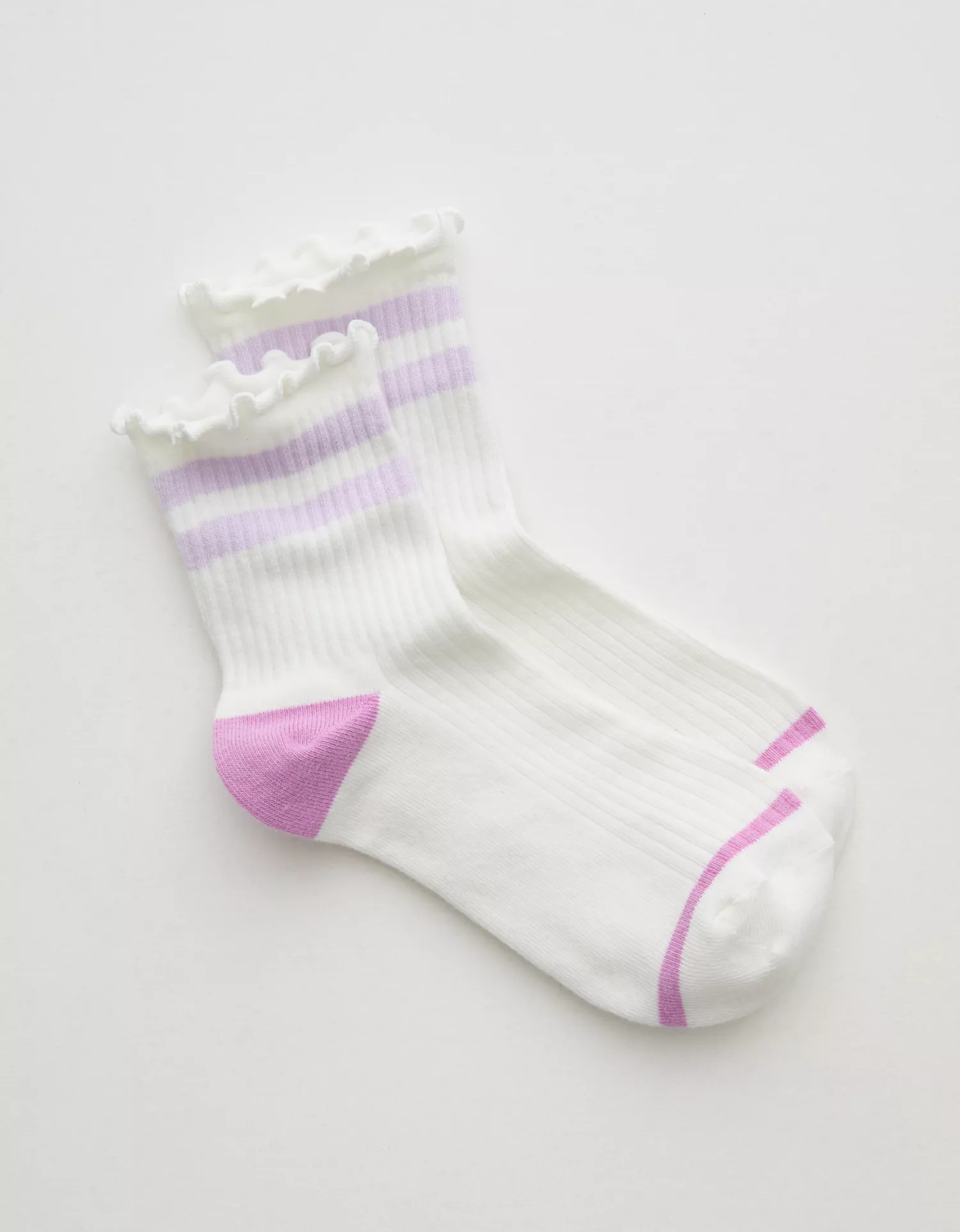 Aerie Lettuce Edge Everyday Quarter Socks - thumbnail 2