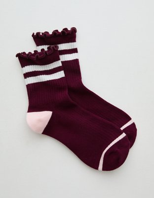 Aerie Ruffle Quarter Socks