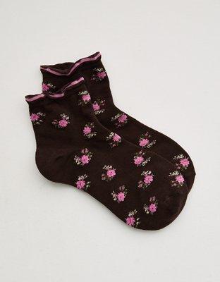 Aerie Mini Ruffle Quarter Socks