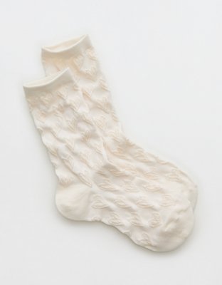 Aerie Puffy Heart Crew Socks