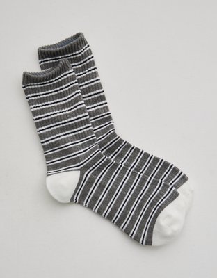 Aerie Ribbed Cotton Crew Socks