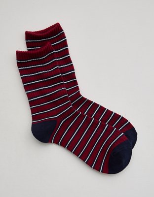 Aerie Ribbed Cotton Crew Socks