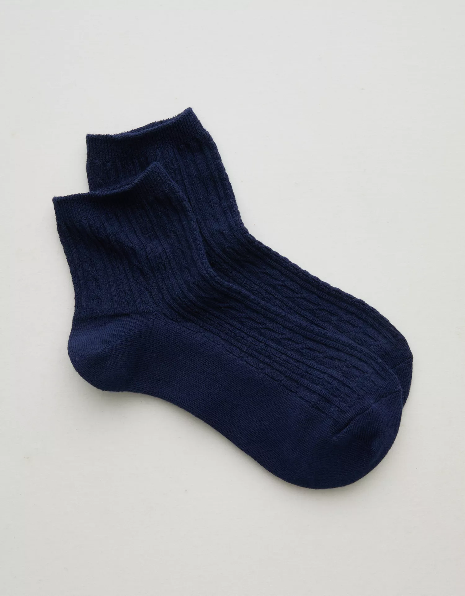 Aerie Cable Quarter Socks