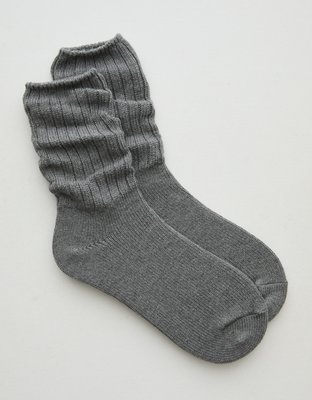 Носки Slouch — Aerie, цвет: Средний меланжевый серый