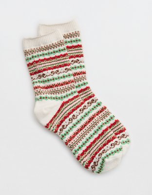 Aerie Crew Fairisle Socks