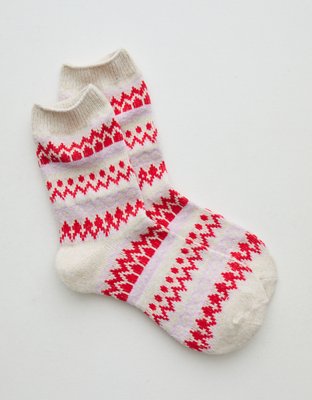Aerie Fairisle Crew Socks