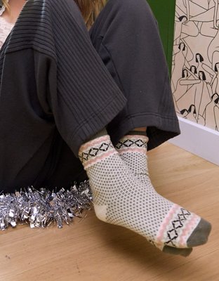 Aerie Crew Fairisle Socks