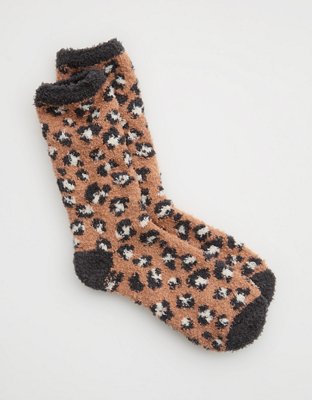 Aerie Fuzzy Crew Socks