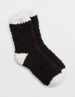 Aerie Fuzzy Crew Socks