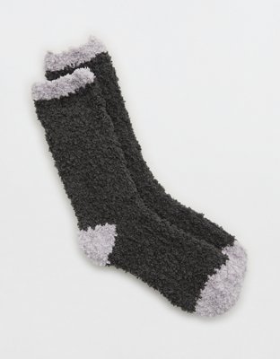 Aerie Fuzzy Crew Socks