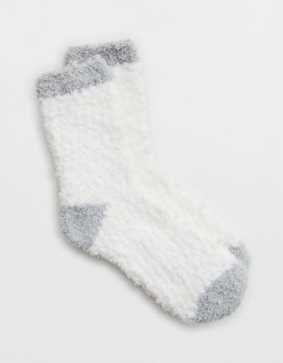Aerie Fuzzy Crew Socks
