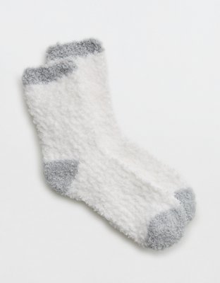 Aerie Fuzzy Crew Socks