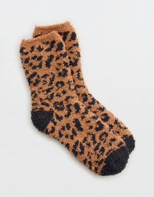 Aerie Fuzzy Crew Socks