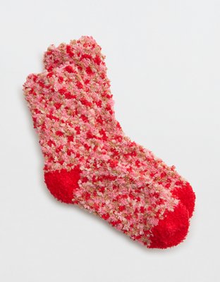 Aerie Fuzzy Crew Socks