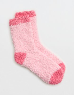 Aerie Fuzzy Crew Socks