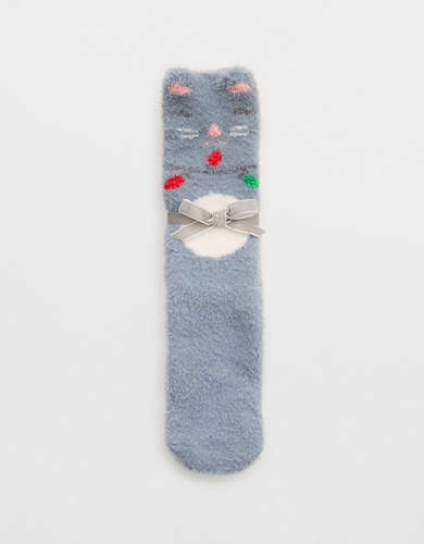 Aerie Fuzzy Holiday Crew Sock 2-Pack