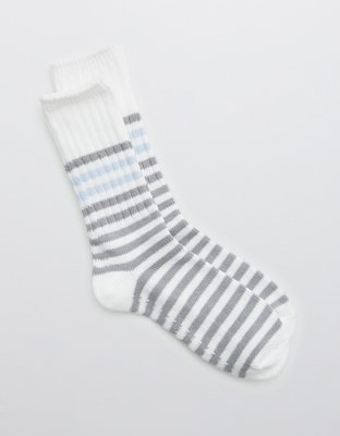 Aerie Cozy Striped Crew Socks