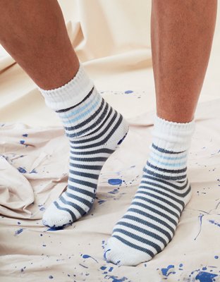 Aerie Cozy Striped Crew Socks