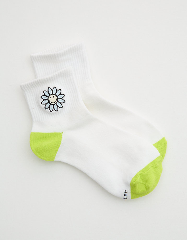 Aerie Smiley® Embroidered Bobby Socks