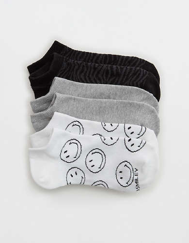 Aerie Smiley® Ankle Sock 3-Pack