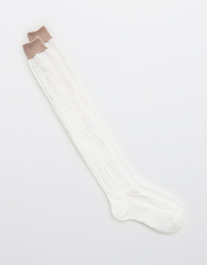 Aerie Cable Over The Knee Socks
