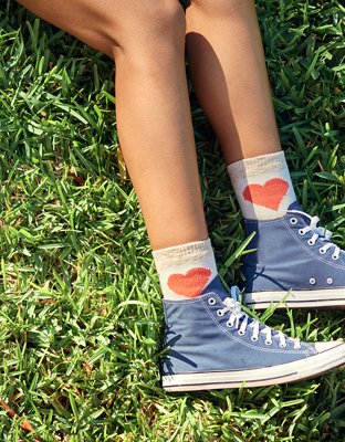 high top converse with crew socks