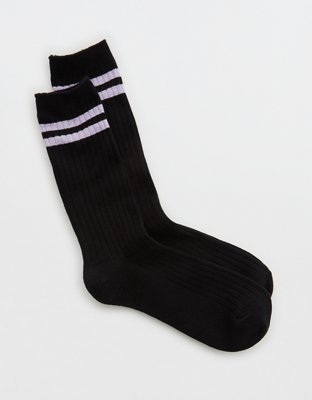 Aerie Sparkle Stripe Crew Socks
