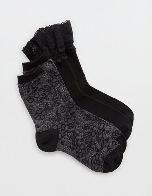 Aerie Lace Crew Sock 2-Pack