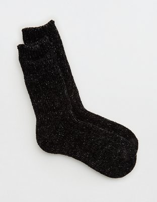 Aerie Fuzzy Crew Socks