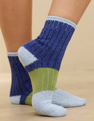 Aerie Colorblock Marled Crew Socks