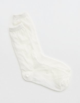 Aerie Chevron Lace Crew Socks
