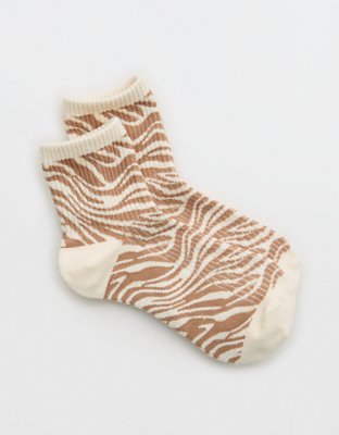 Aerie Ribbed Cotton Quarter Socks from American Eagle - $9.95